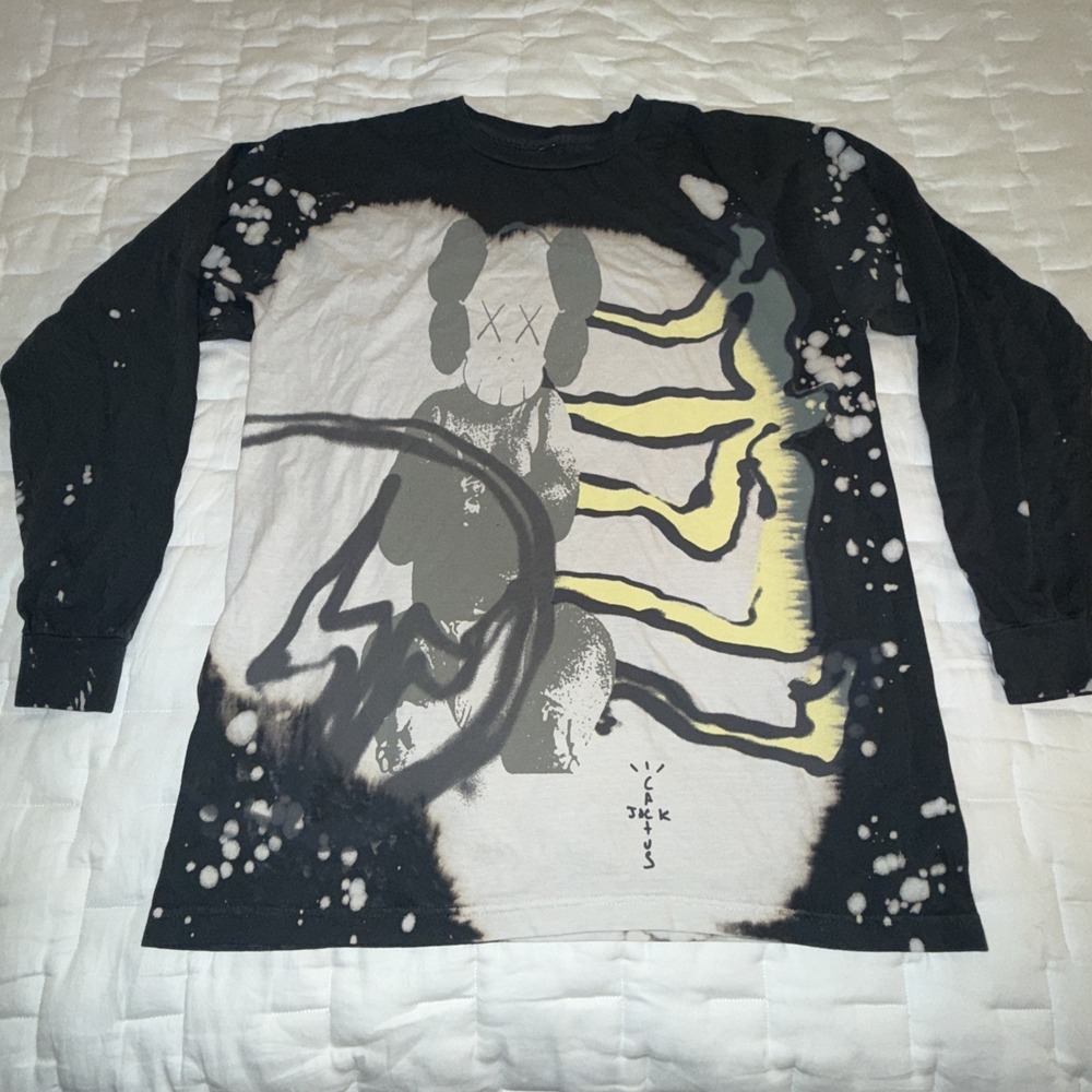 Cactus Jack X Travis Scott X KAWS X Fragment Long Sleeve Shirt Size Large